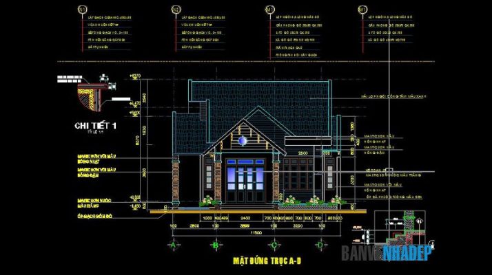 Download bản vẽ cad nhà cấp 4