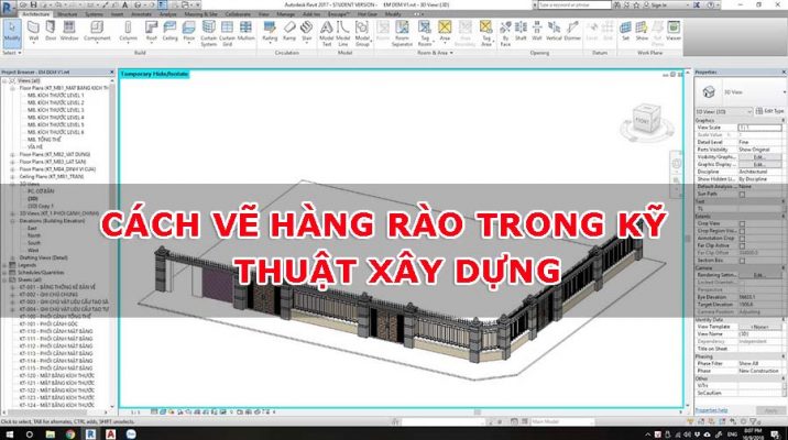 Cách vẽ hàng rào