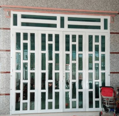 Mẫu cửa sắt pano 4 cánh đẹp 14