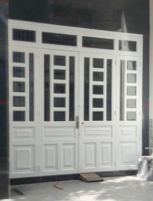 Mẫu cửa sắt pano 4 cánh hiện đại 4