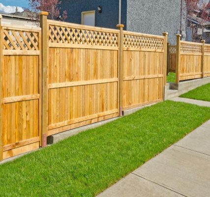 Mẫu tường rào cổng ngõ bằng gỗ 4