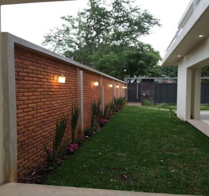 Mẫu tường rào cổng ngõ bằng gạch
