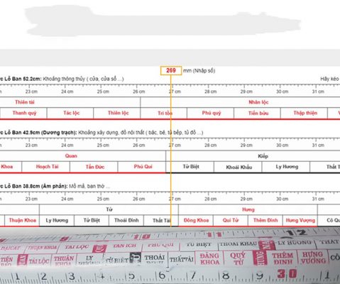 thước lỗ ban online