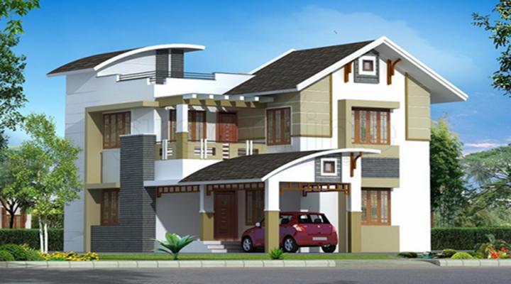 mẫu nhà 2 tầng mái tôn avatar