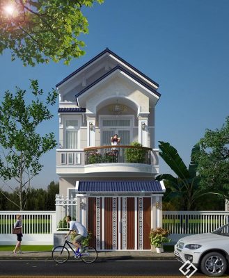 mẫu nhà 2 tầng mái tôn 11