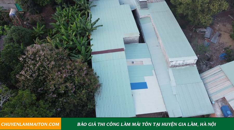 Báo giá thi công làm mái tôn tại huyện Gia Lâm, Hà Nội
