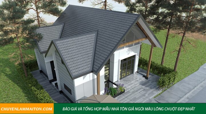 Báo giá và tổng hợp mẫu nhà tôn giả ngói màu lông chuột đẹp nhất