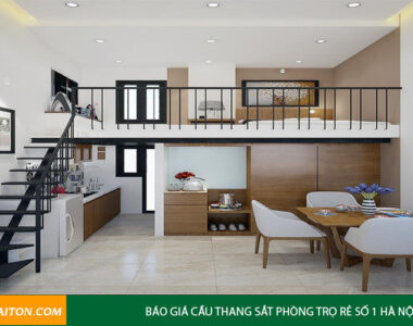 Báo giá cầu thang sắt phòng trọ giá rẻ số 1 tại Hà Nội