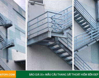 Báo giá 35+ mẫu cầu thang sắt thoát hiểm bền đẹp nhất