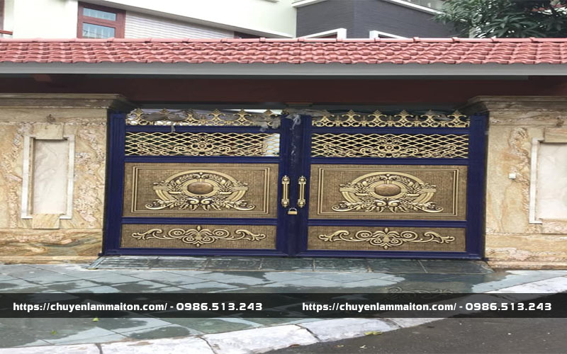 Báo giá 100 mẫu cổng nhôm đúc 2 cánh đẹp tại Hà Nội