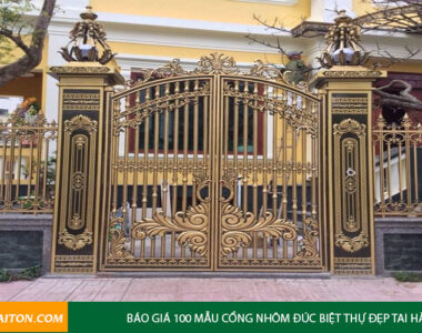 Báo giá 100 cổng nhôm đúc biệt thự đẹp, hiện đại tại Hà Nội