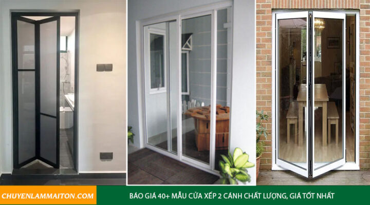 Báo giá 40+ mẫu cửa xếp 2 cánh chất lượng, giá tốt nhất